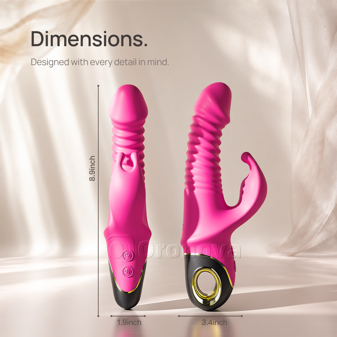Vibromasseur 3-en-1 à va-et-vient et rotation avec 9 modes de rotation. Des possibilités infinies.