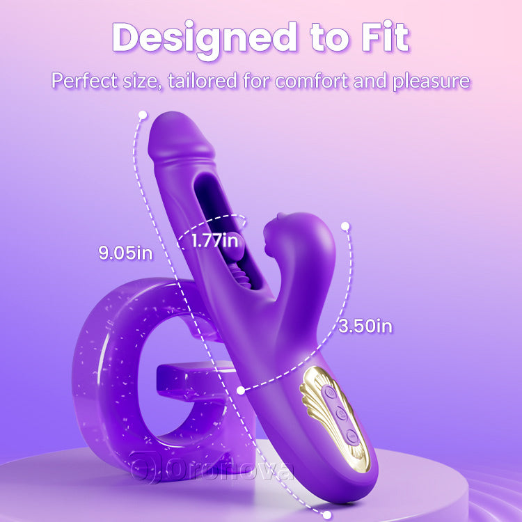 Vibrateur push-pull, taquinant le clitoris, triple stimulation