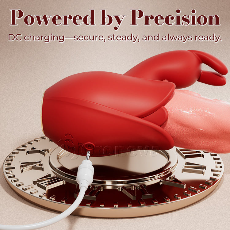 Vibrateur lingual 10 modes, stimulation double point, design silencieux