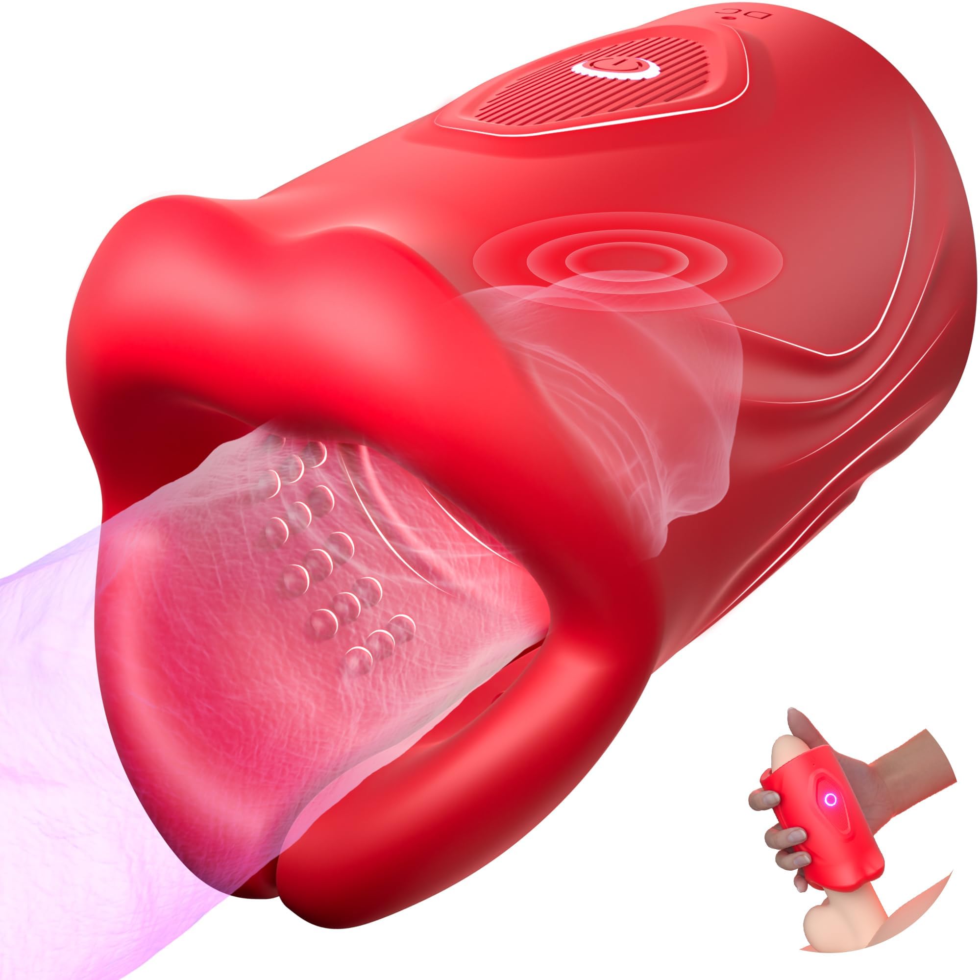 Coupe de masturbation mains libres puissante avec 9 modes de vibration