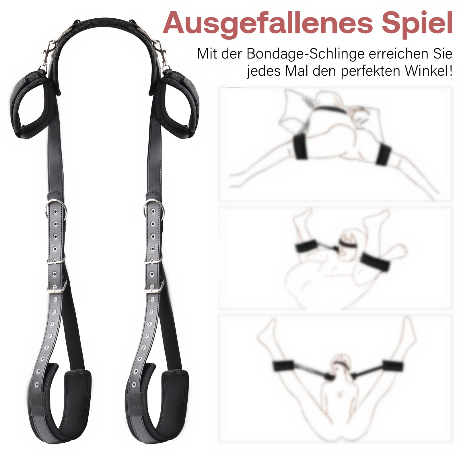 Ensemble de contraintes BDSM réglables pour jeu de bondage avancé