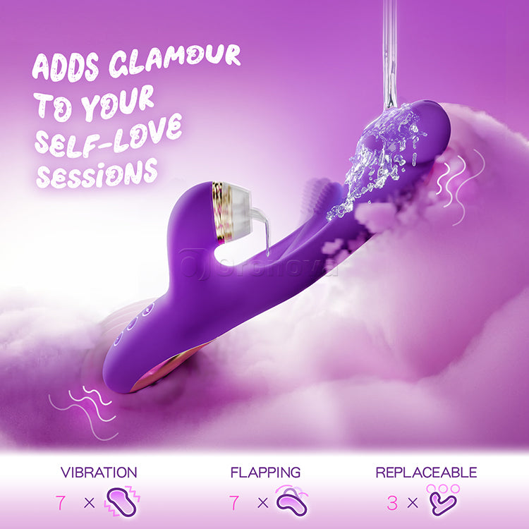 Vibromasseur Flapping G-Spot avec Manchons en Silicone pour Tapoter, Chatouiller & Lécher