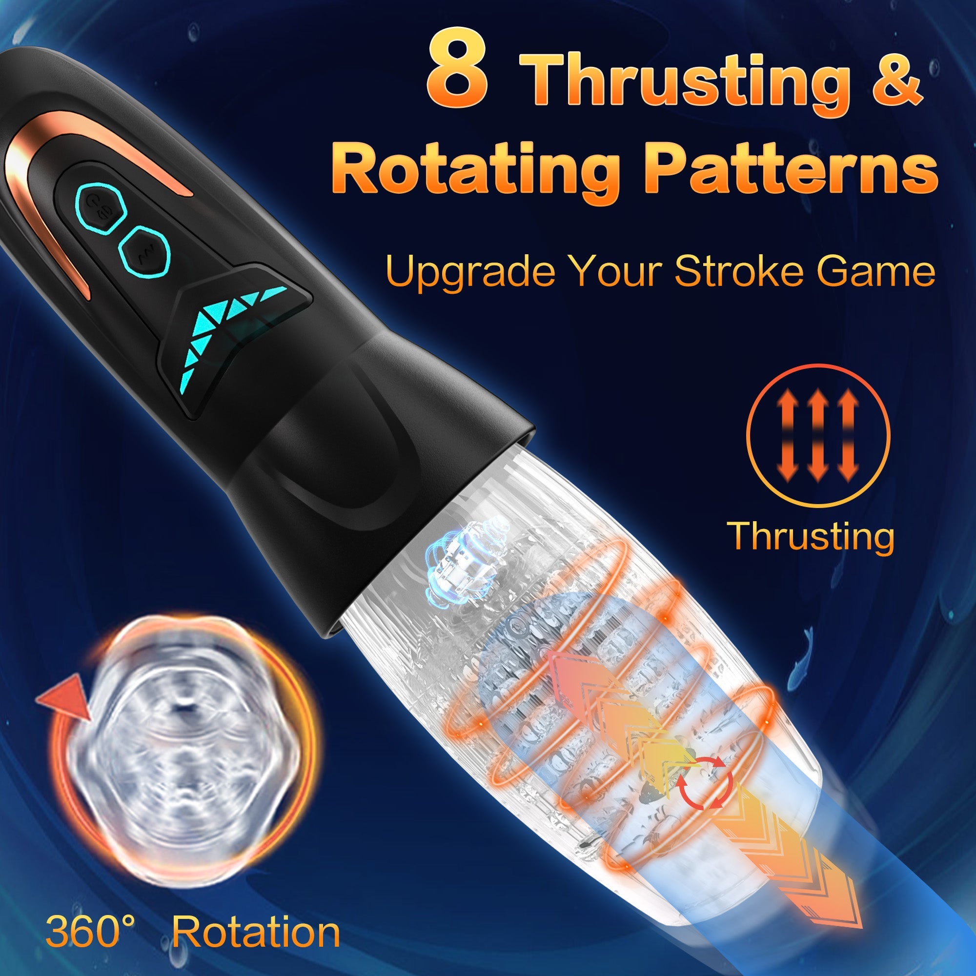 Masturbateur automatique avec vibration et rotation