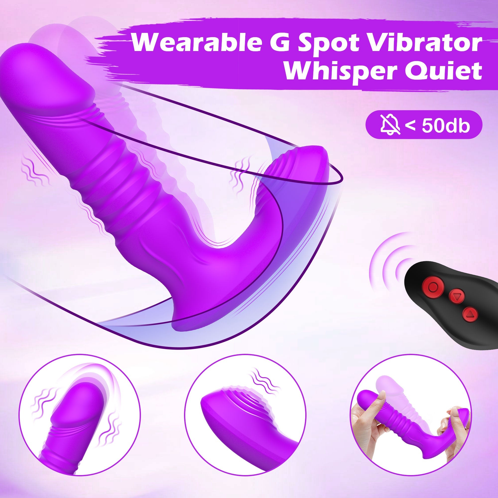 Vibromasseur Dildo Point G - Poussée & Vibration