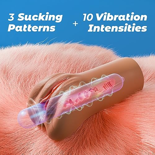 Masturbateur masculin avec 3 modes de succion et 10 réglages de vibration
