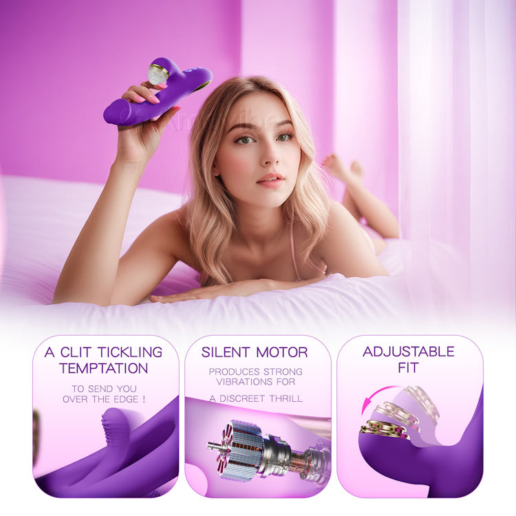 Vibromasseur Flapping G-Spot avec Manchons en Silicone pour Tapoter, Chatouiller & Lécher