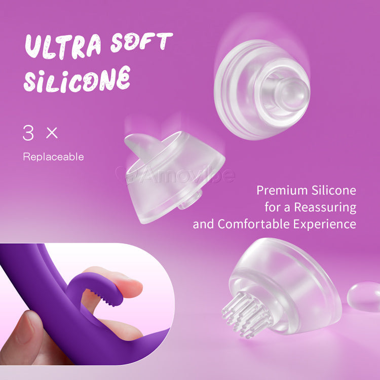 Vibromasseur Flapping G-Spot avec Manchons en Silicone pour Tapoter, Chatouiller & Lécher