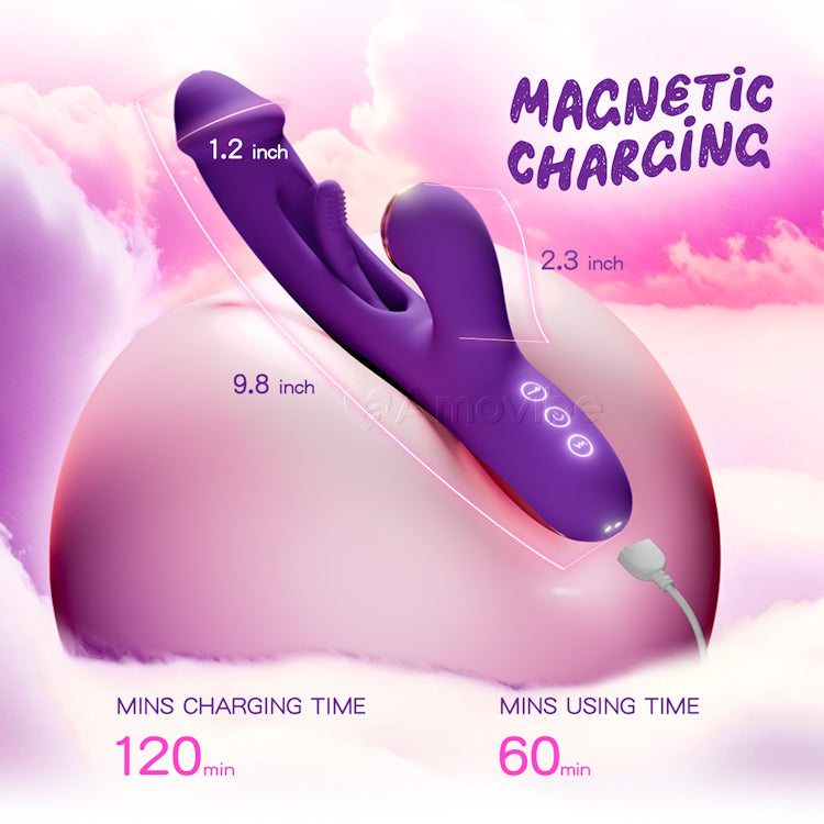 Vibromasseur Point G à Battement - Manchons en Silicone Interchangeables pour les Fonctions de Tapotement, Chatouillement et Léchage